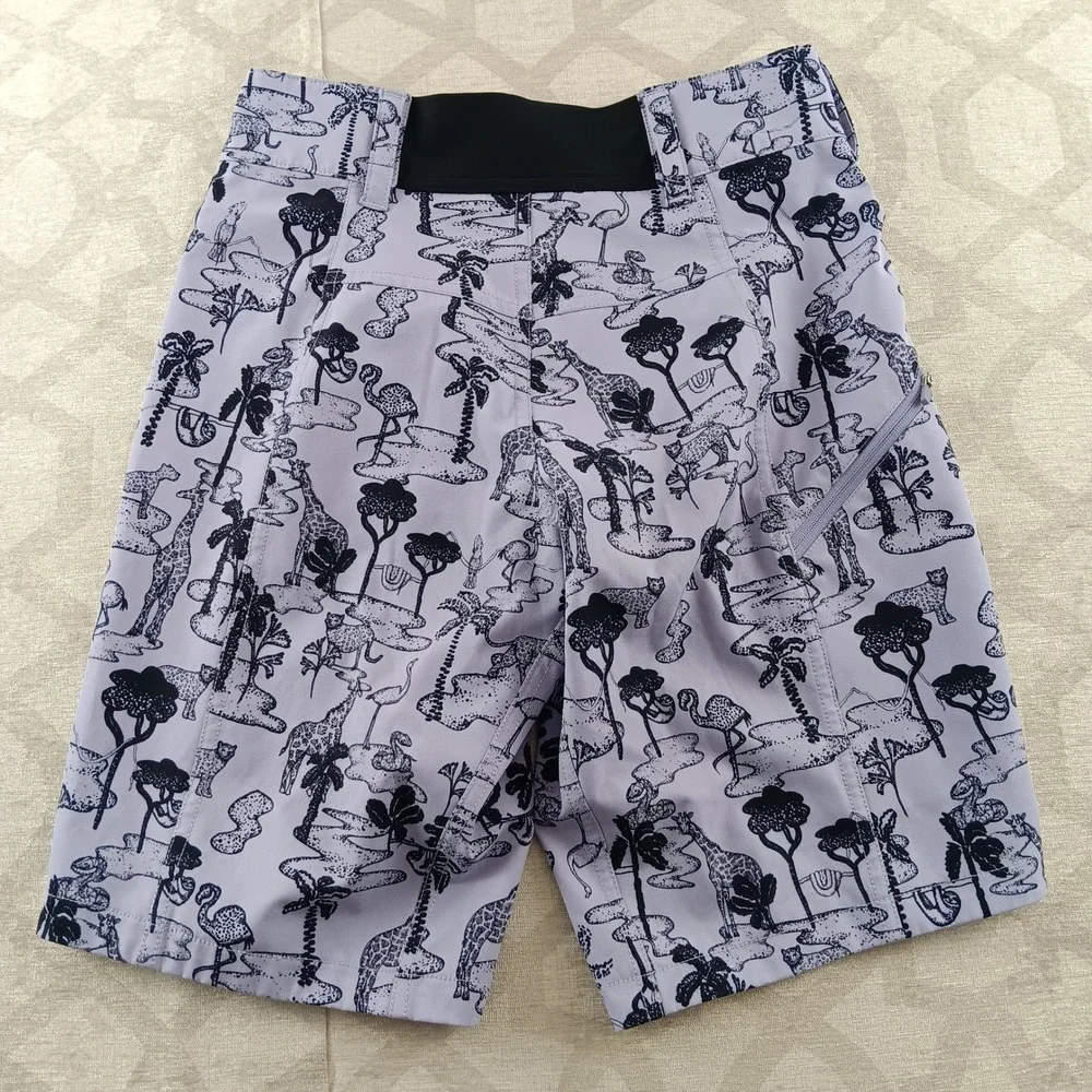 Wild Rye Girls Safari‎ Giraffe Flamingo Print Bike Shorts Size 10